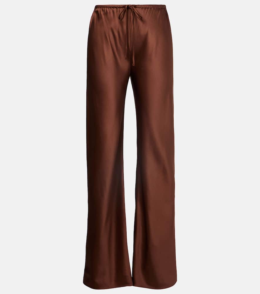Billie silk-blend straight pants