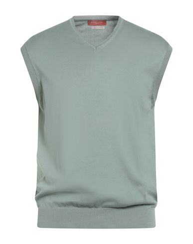 Man Sweater Sage green Size L Cotton