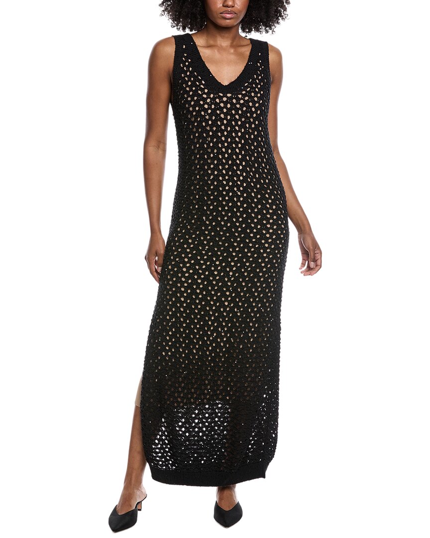 Crochet Linen & Silk-Blend Maxi Dress