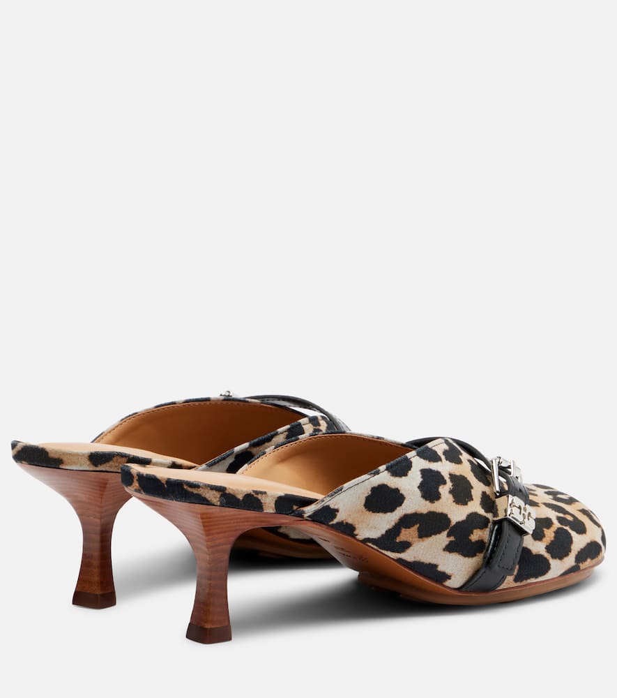 Sue printed denim mules