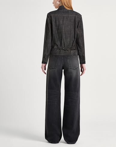 Woman Denim outerwear Black Size 2 Cotton
