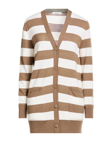 Woman Cardigan Light brown Size L Virgin Wool