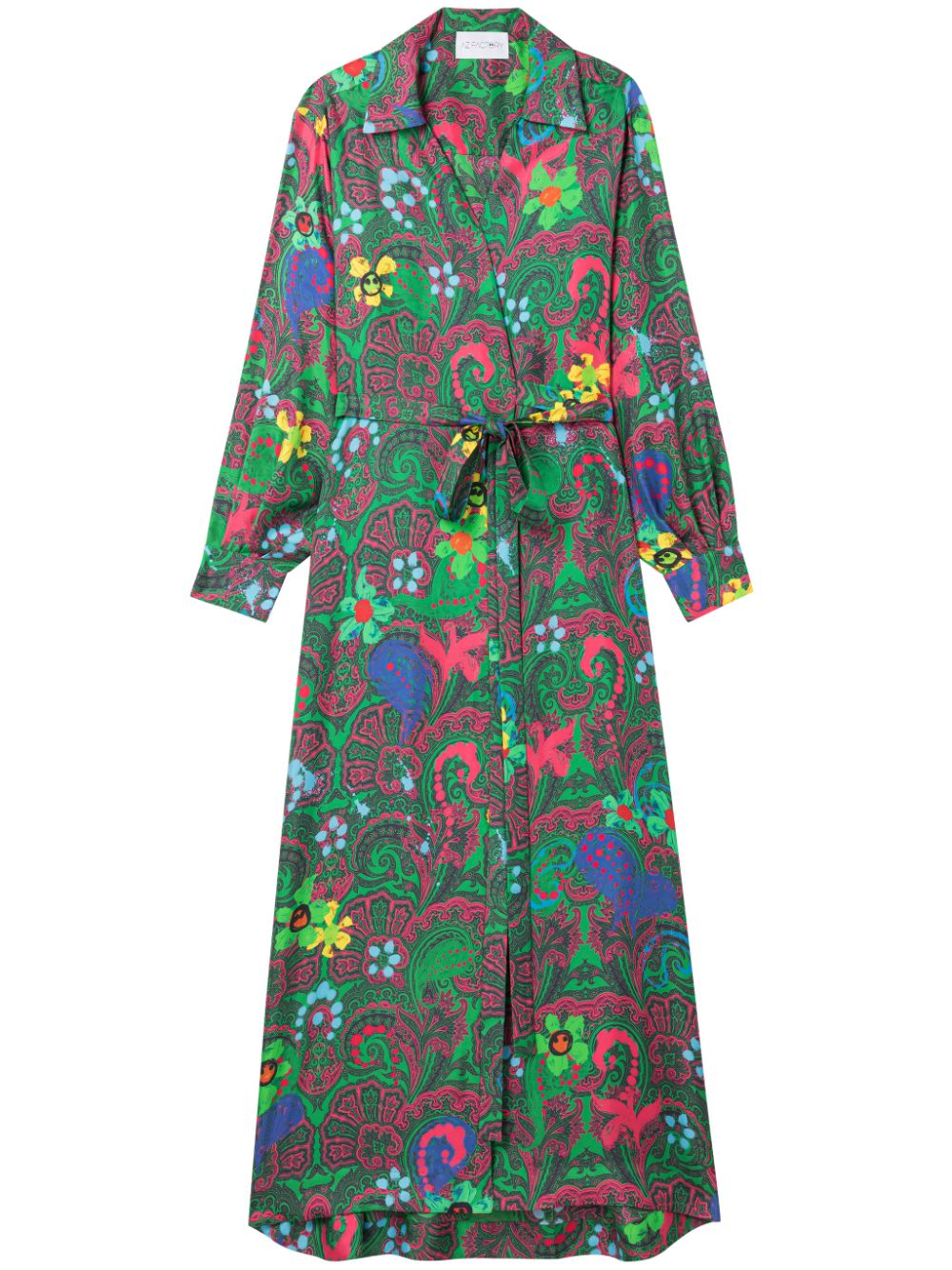 Motly paisley wrapped dress - Multicolour