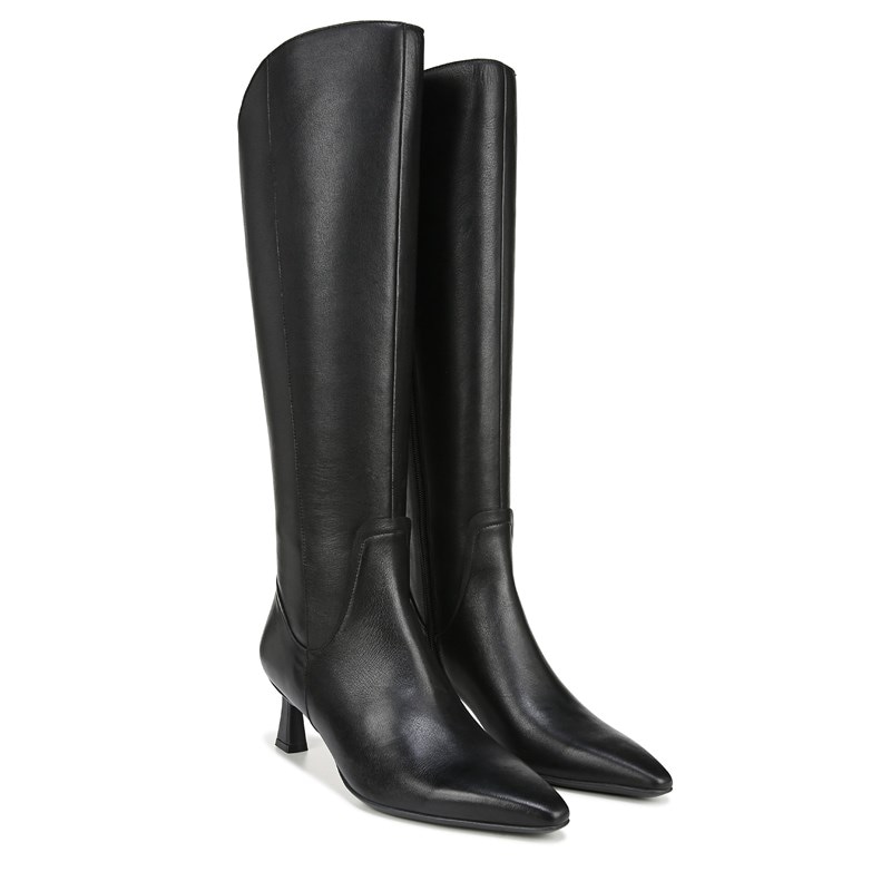 Deesha Narrow Calf Knee High Boots, Black Leather