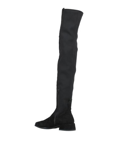 Woman Boot Black Size 11 Soft Leather, Textile fibers