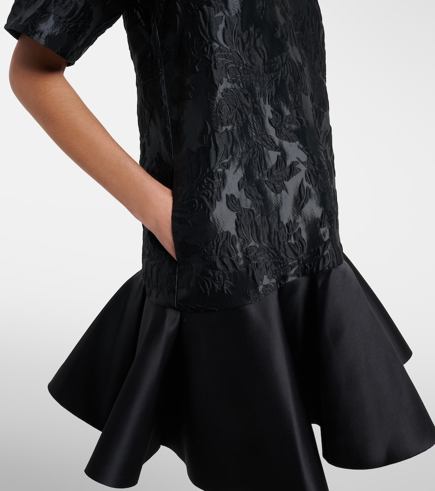 Satin cloqué minidress