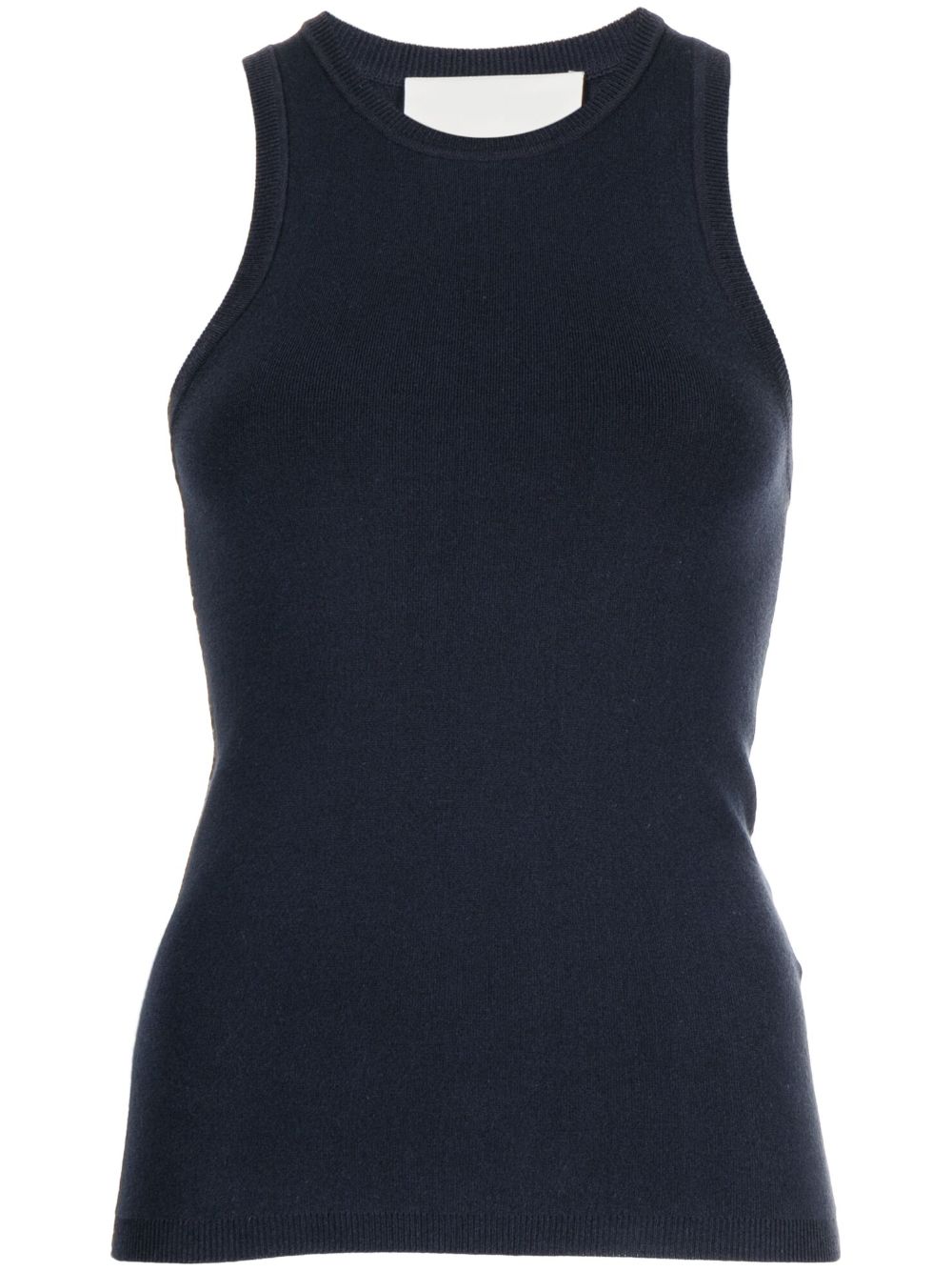 Scoop neck vest top - White