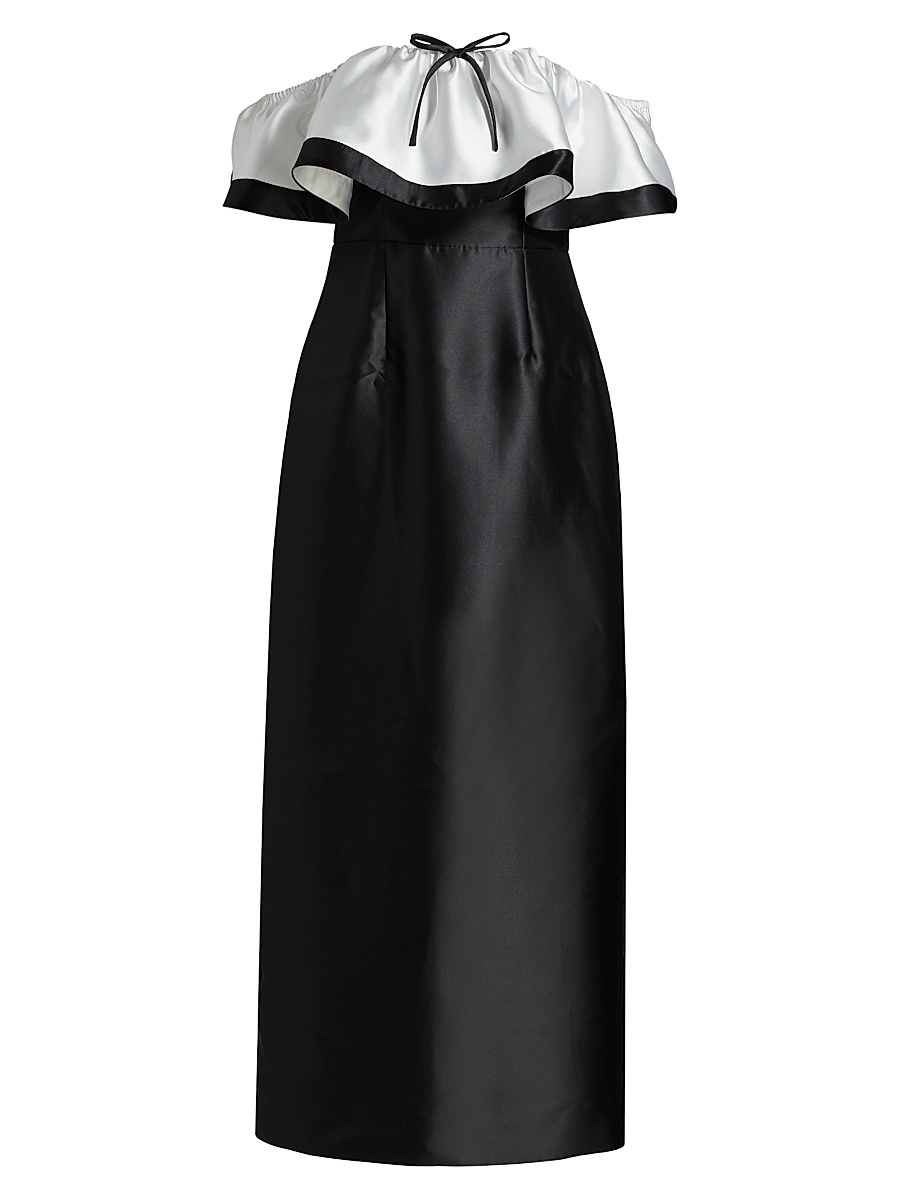 Women's Le Fleur Primrose Off-The-Shoulder Maxi Dress - Nero Antique