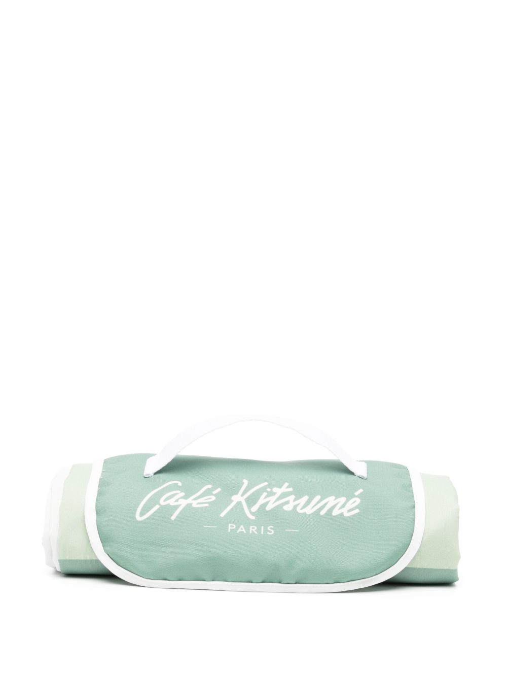 CAFÉ KITSUNÉ checkerboard picnic blanket - Green