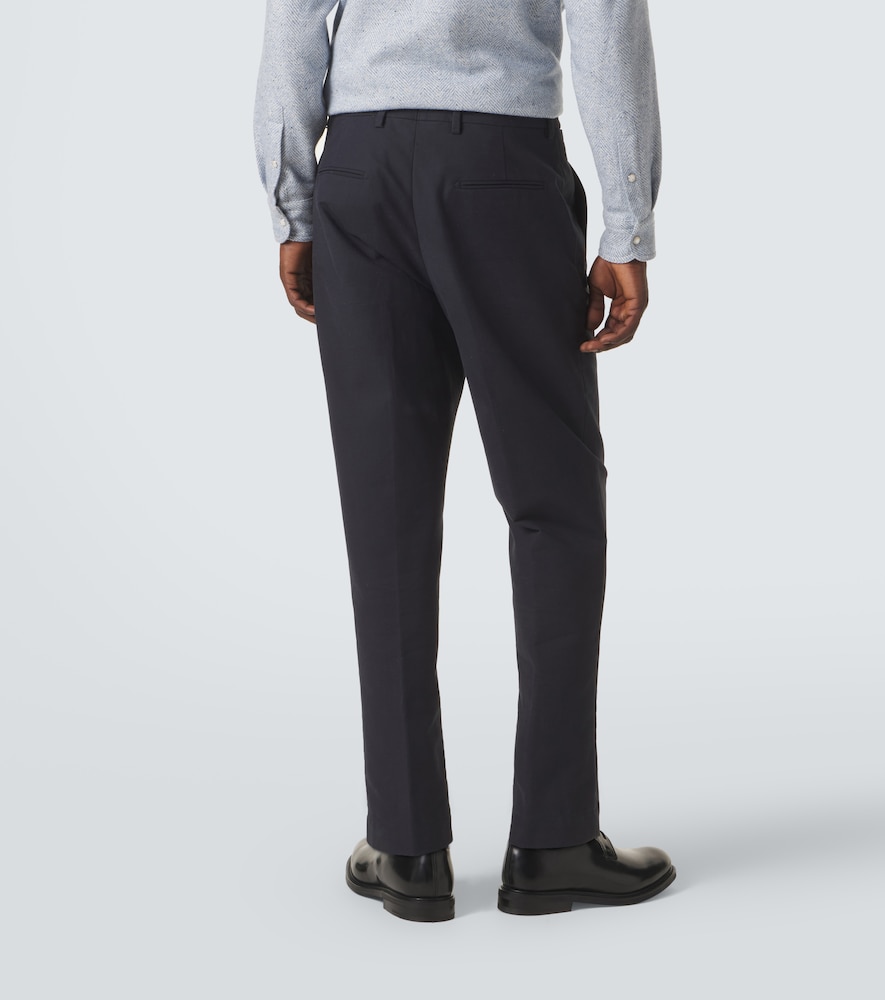 Matt cotton-blend straight pants