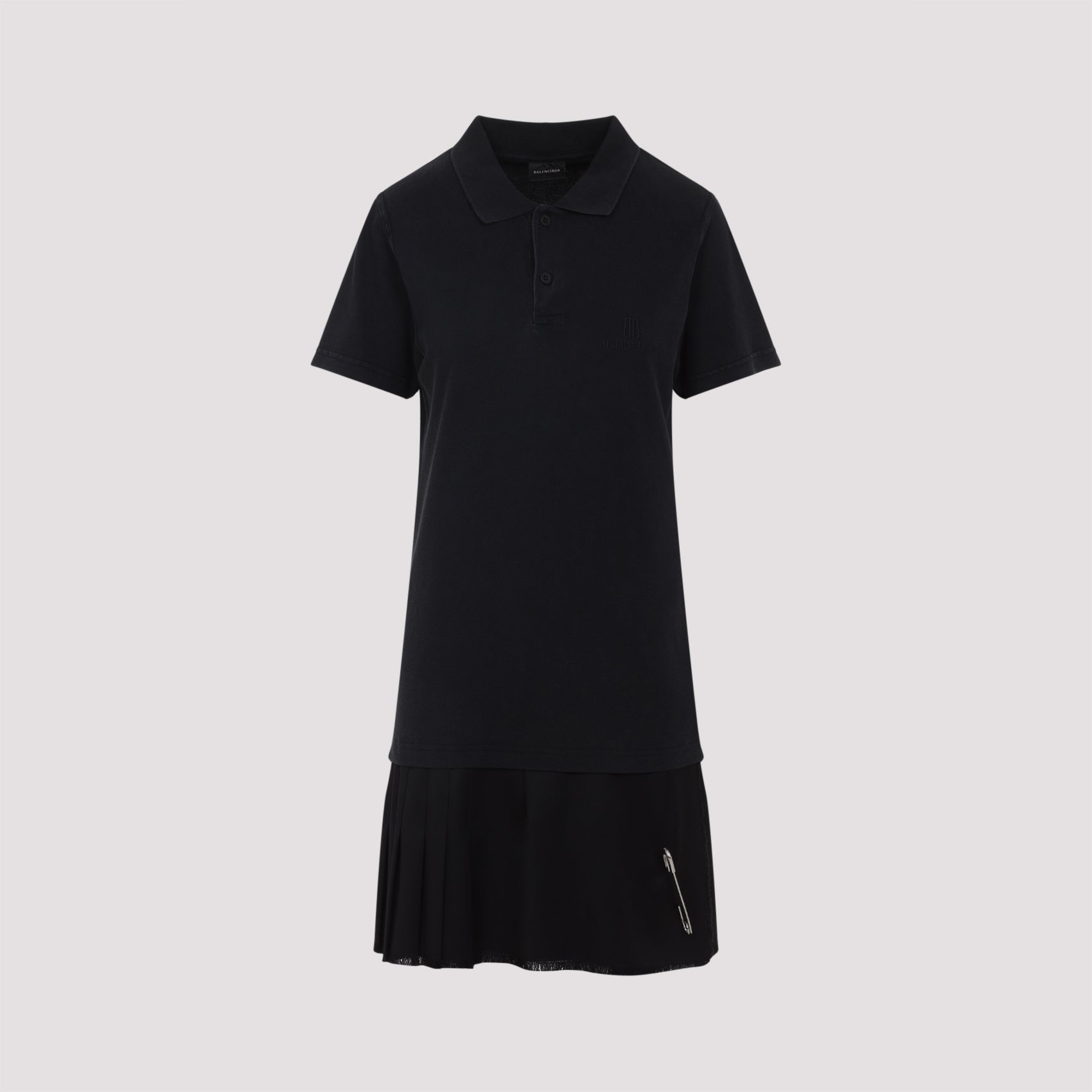 Layered Polo Cotton Mini Dress