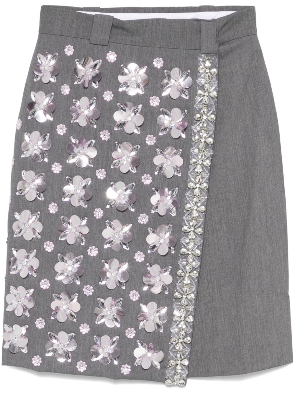 Wrap-design skirt - Grey