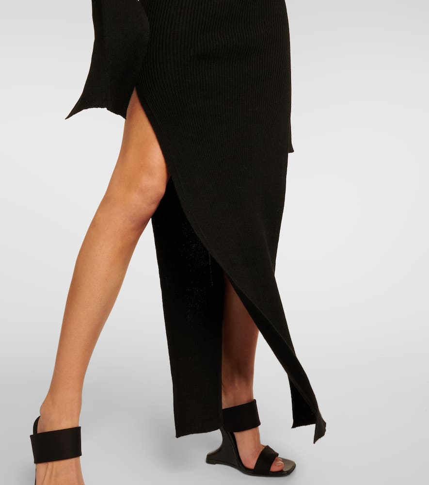 Knitted virgin wool maxi dress