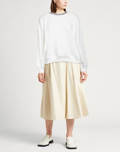 Woman Sweatshirt White Size XL Cotton, Elastane, Brass