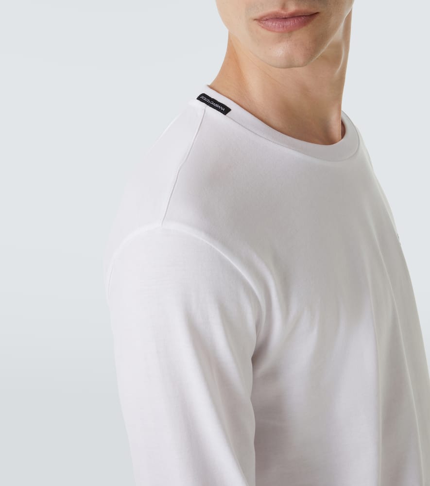 Logo embroidered cotton jersey T-shirt