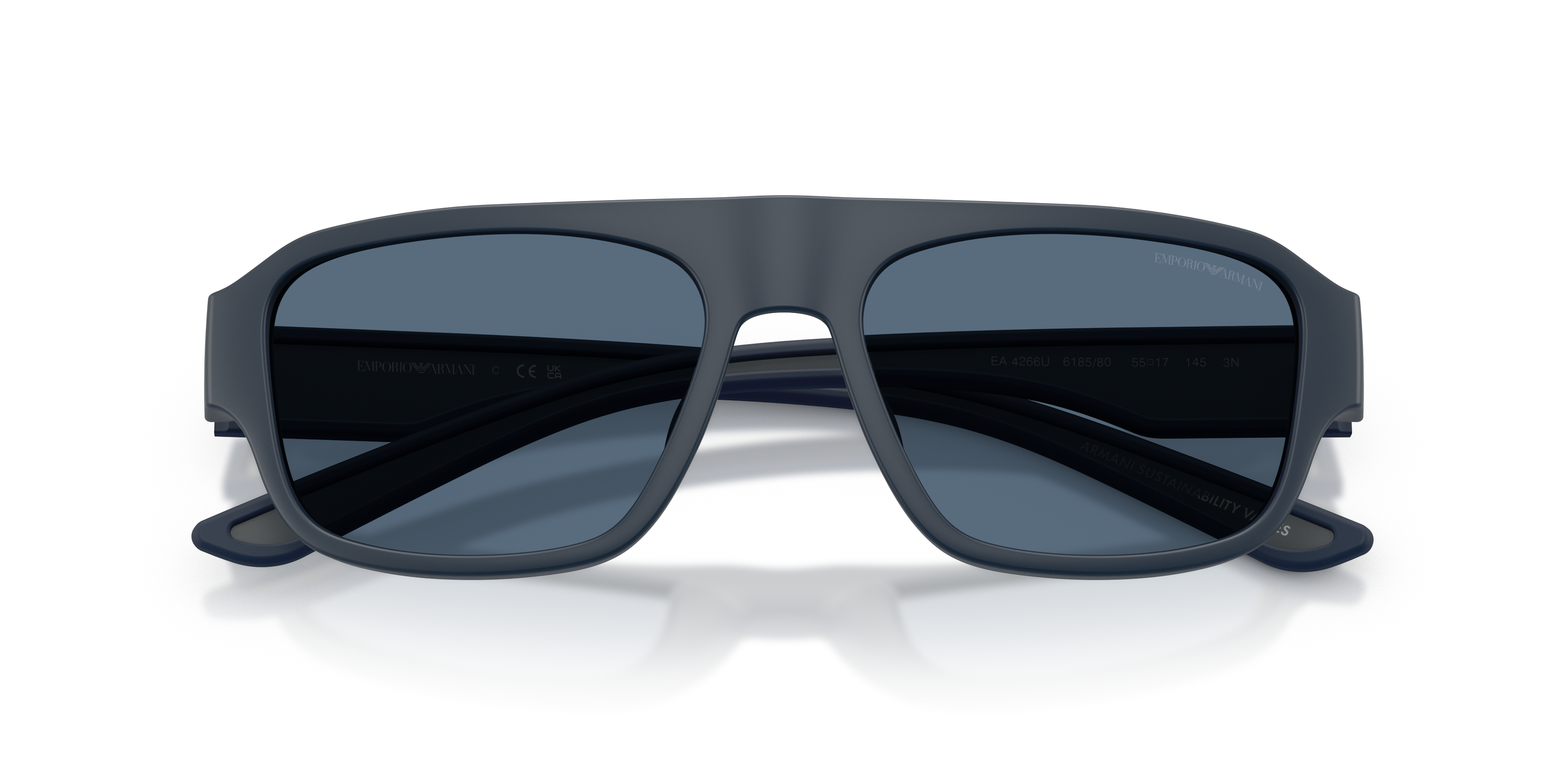Emporio Armani Man Emporio Armani EA4266U 618580 Sunglasses Injected Blue Blue Geometric Norma