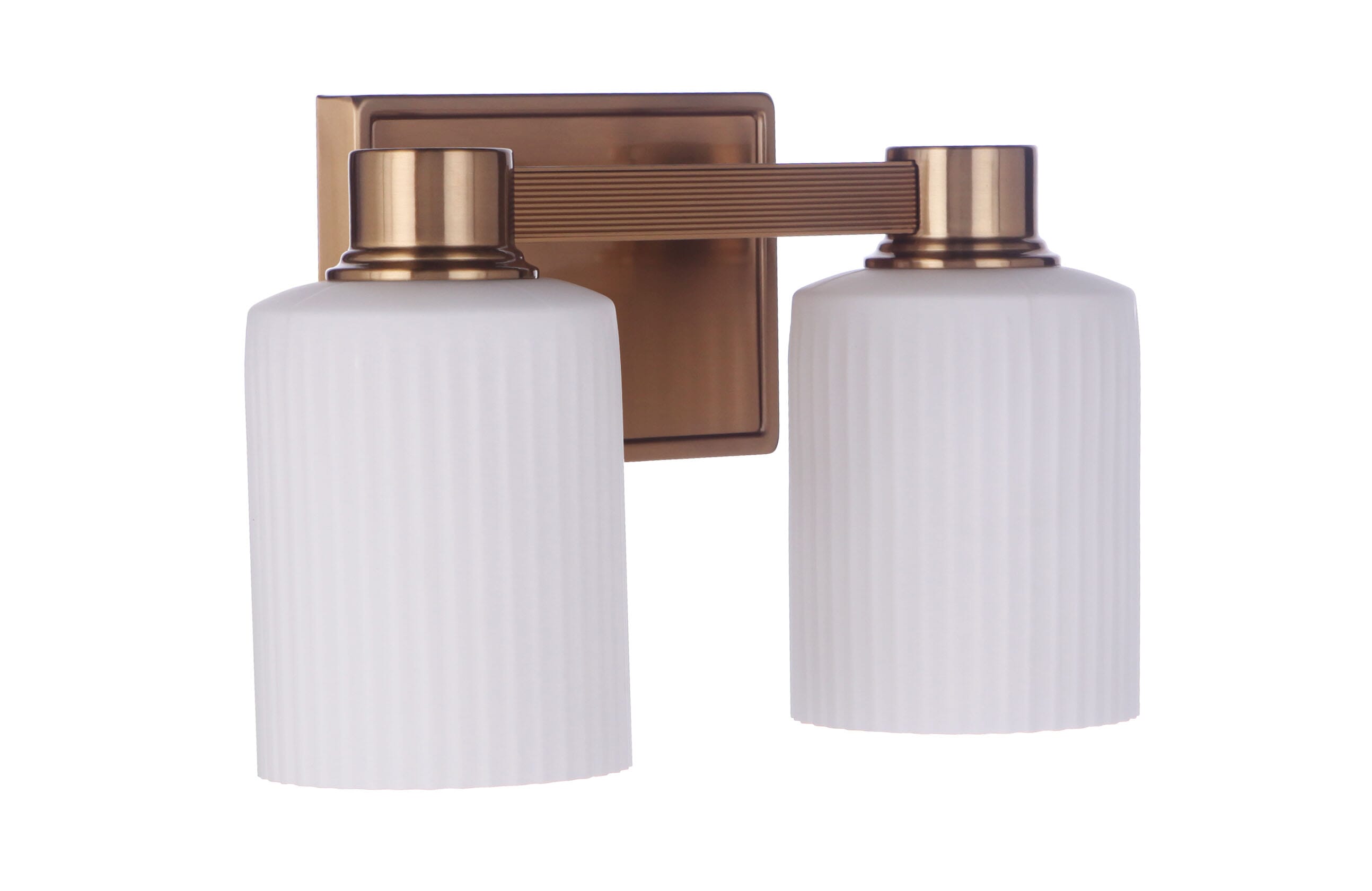 Bretton 2-Light Bathroom Vanity Light in Satin Bra