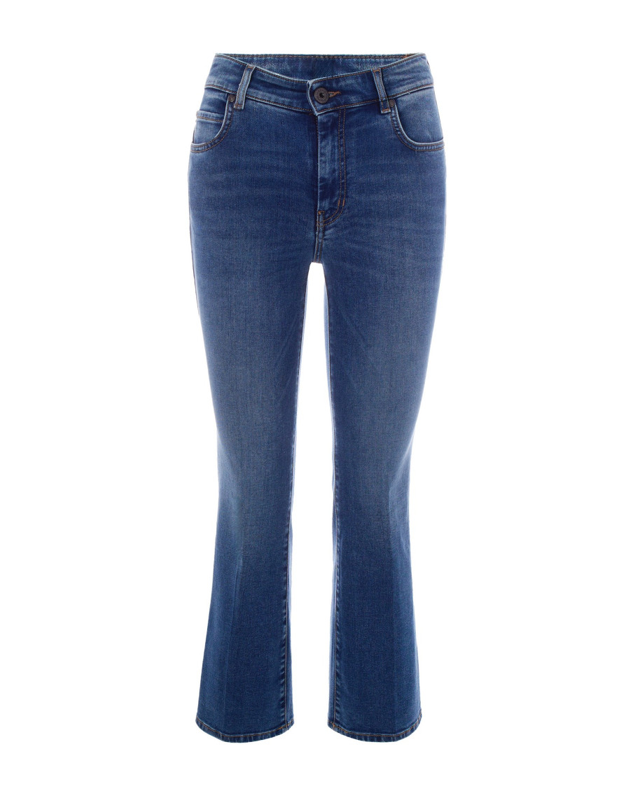 Blue Slim Mid Rise Jeans
