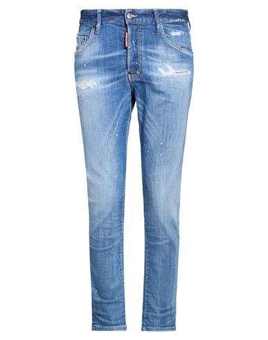 Man Jeans Blue Size 30 Cotton, Polyester, Elastane