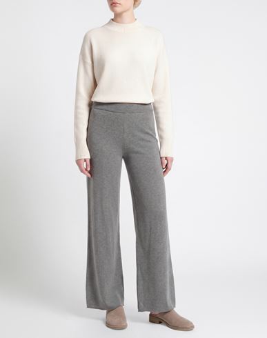 Woman Pants Grey Size M Acrylic, Cotton, Viscose, Wool