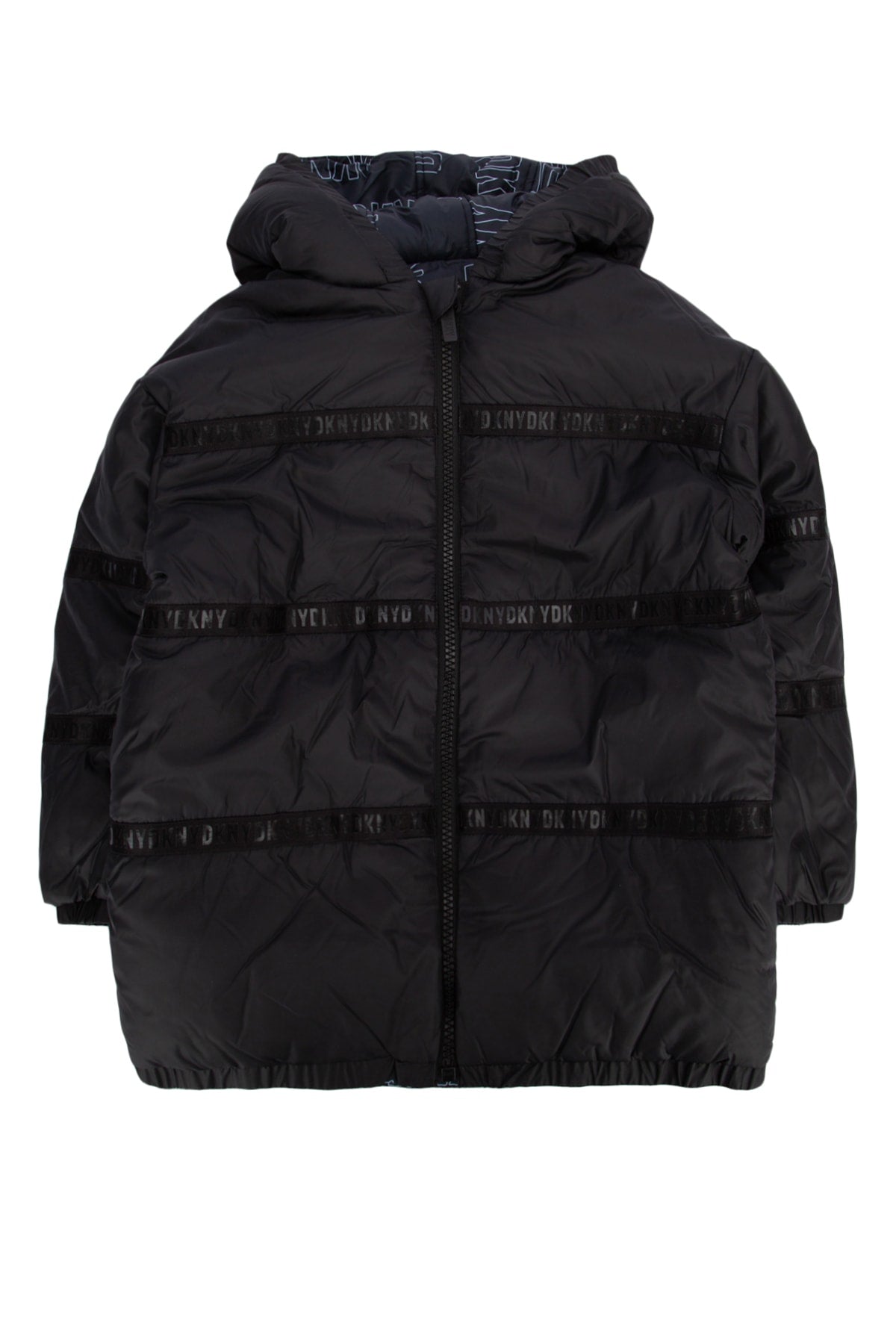Hooded Down Jacket — Black