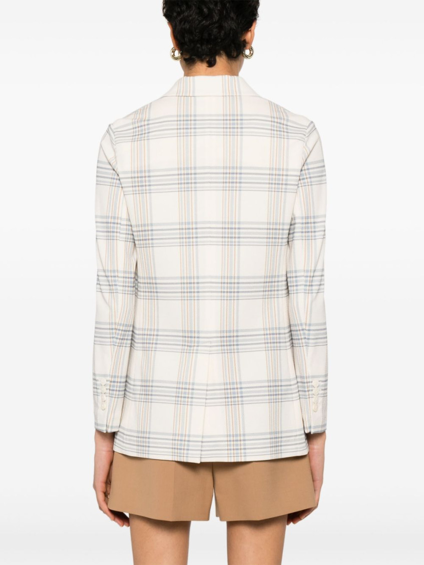 Light Beige Checked Blazer