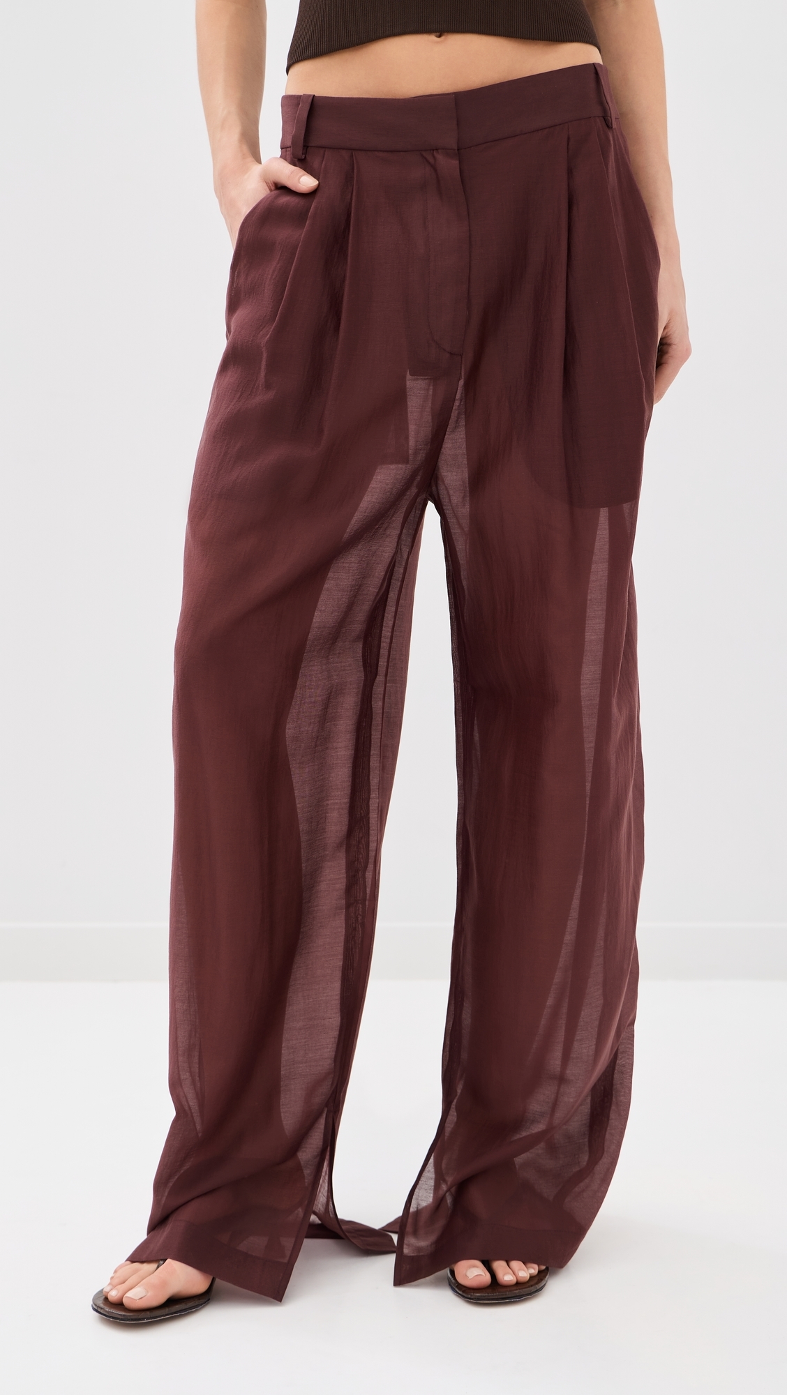 Summer Voile Stella Pants Russet Brown