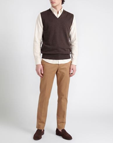 Man Sweater Chocolate brown Size 48 Virgin Wool