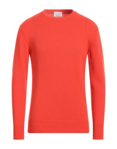 Man Sweater Tomato red Size 38 Wool, Polyamide