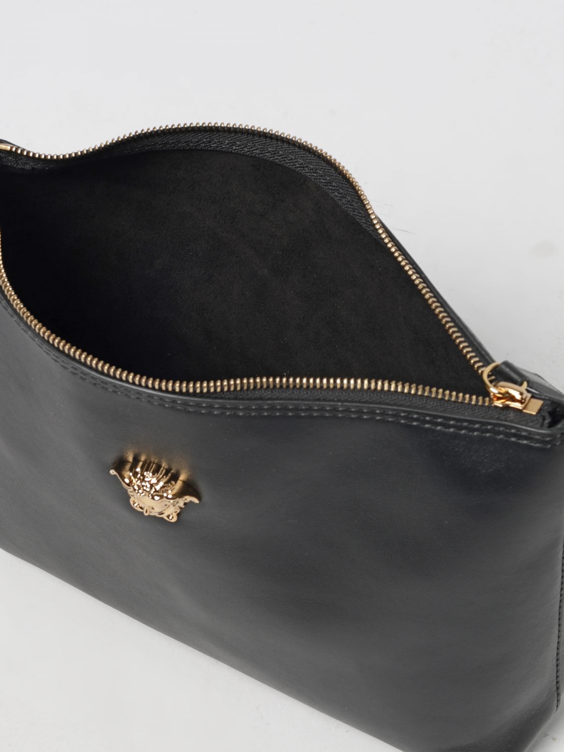 베르사체 남성 Medusa leather clutch bag - Blue 10206661A14675