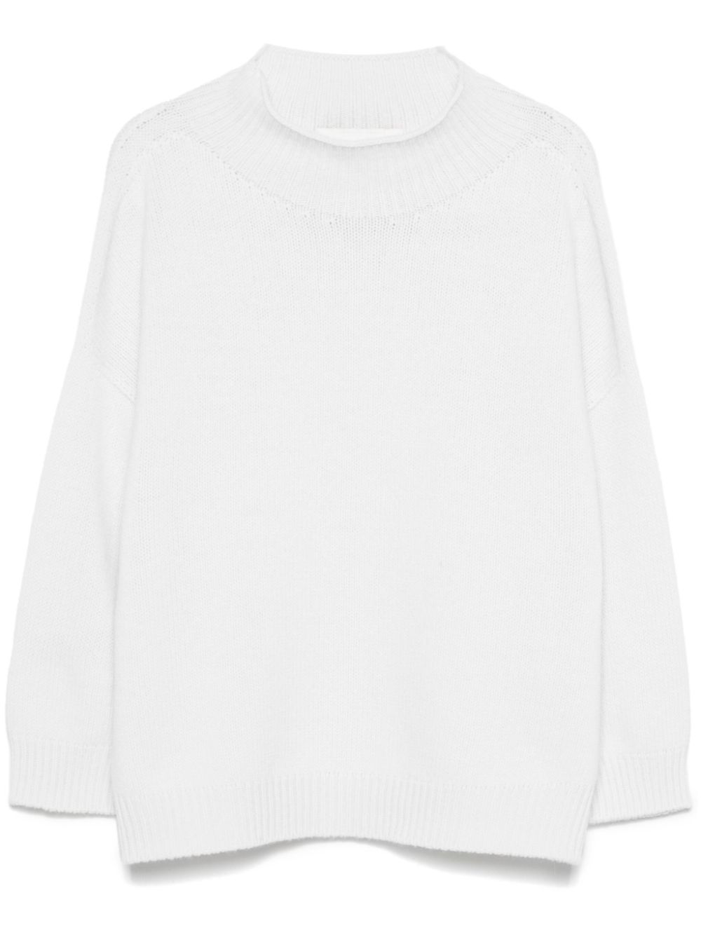 High-neck sweater - White