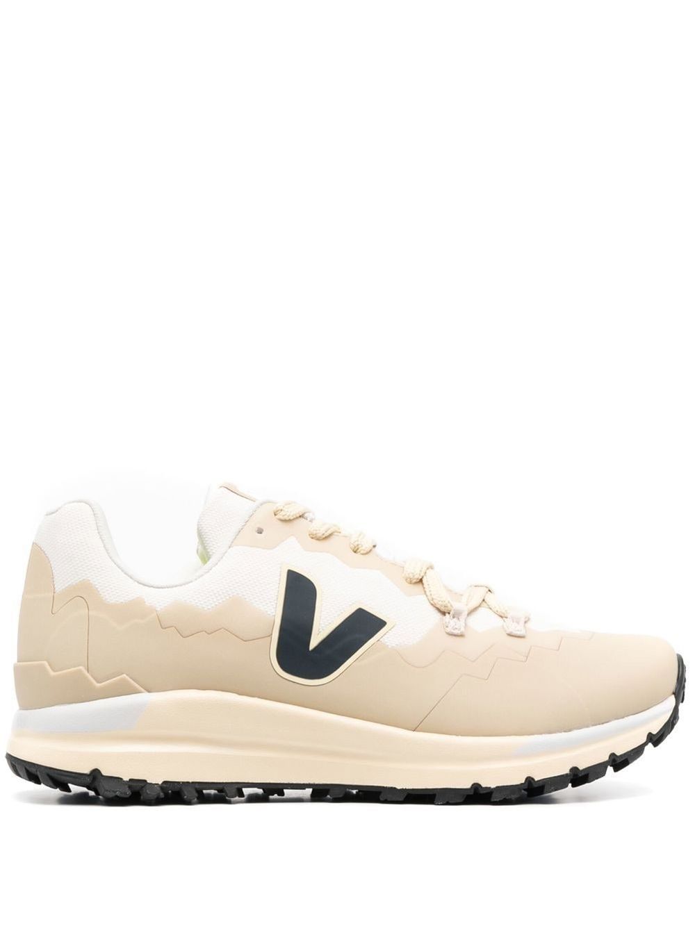 Mountain-panelled low-top sneakers - Neutrals