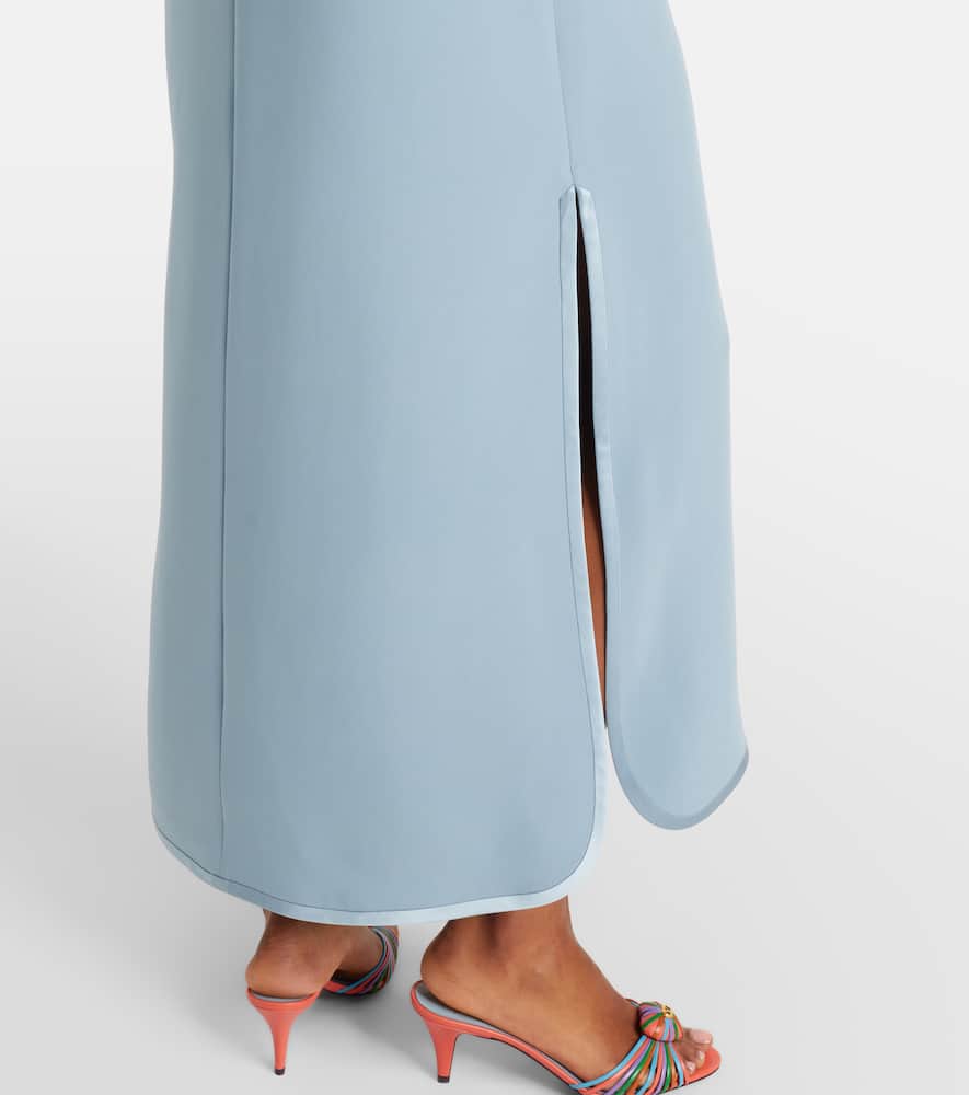 VGold silk maxi dress