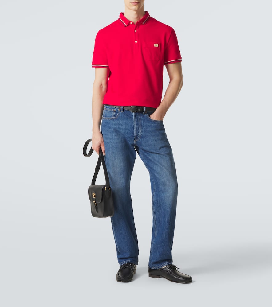 Cotton piqué polo shirt