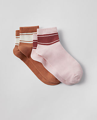 Ann Taylor Striped Ankle Sock Set
