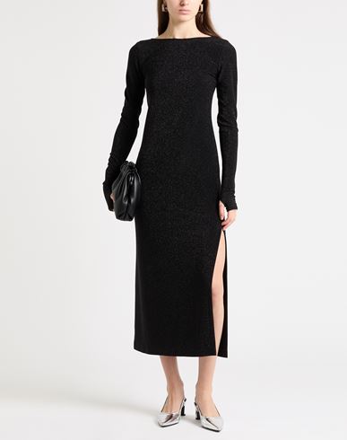 Woman Midi dress Black Size 10 Viscose, Polyester, Nylon, Elastane
