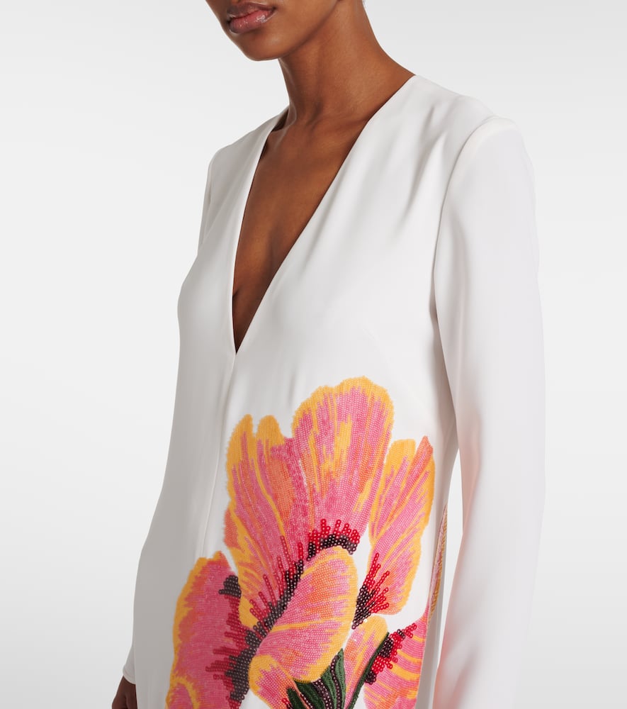 Jennis floral sequined crêpe maxi dress