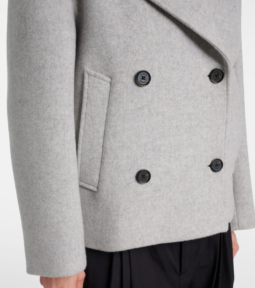 Double-breasted wool coat