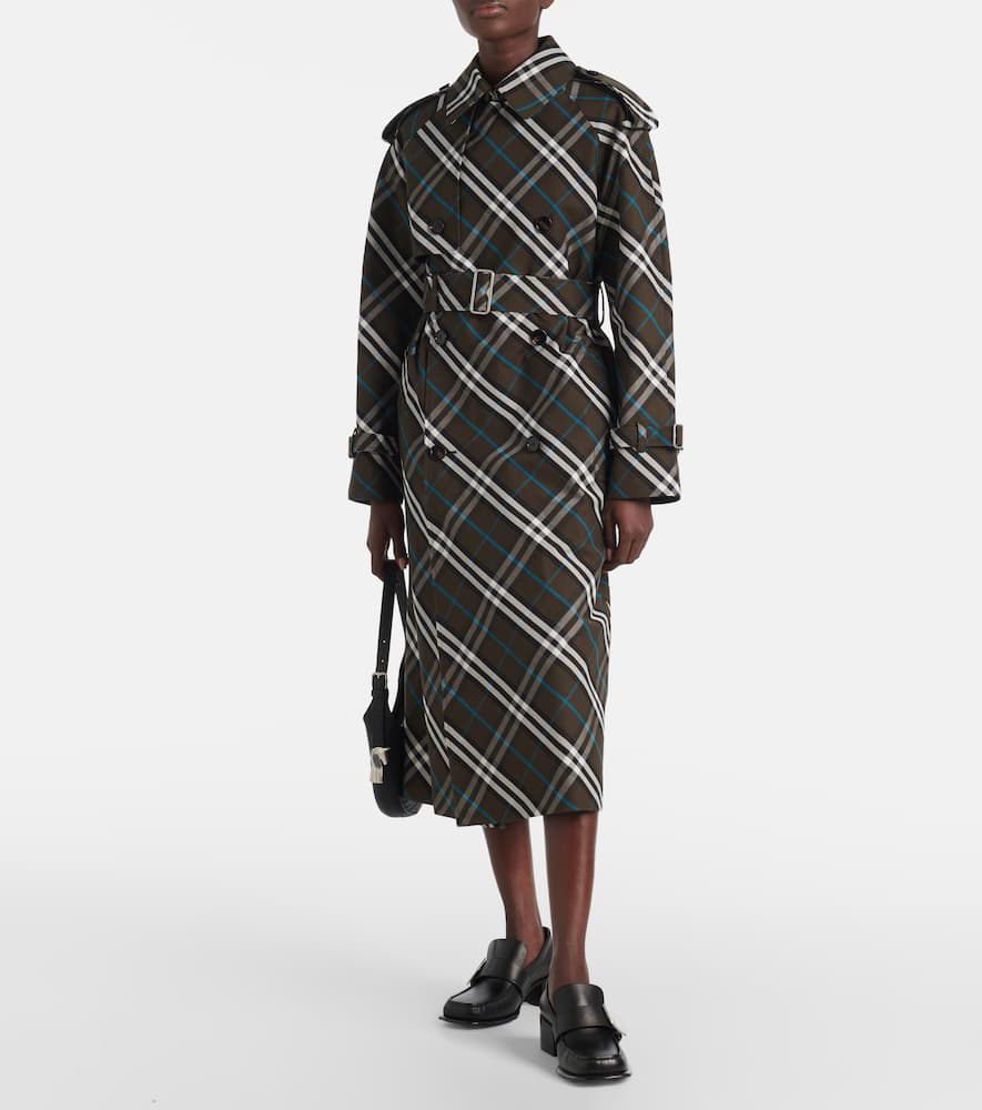 Check trench coat