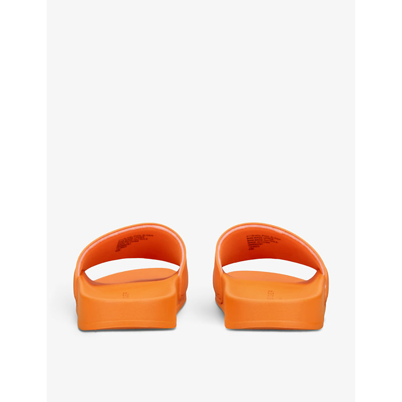 Mens Orange Kgl Branded Textile Pool Sliders