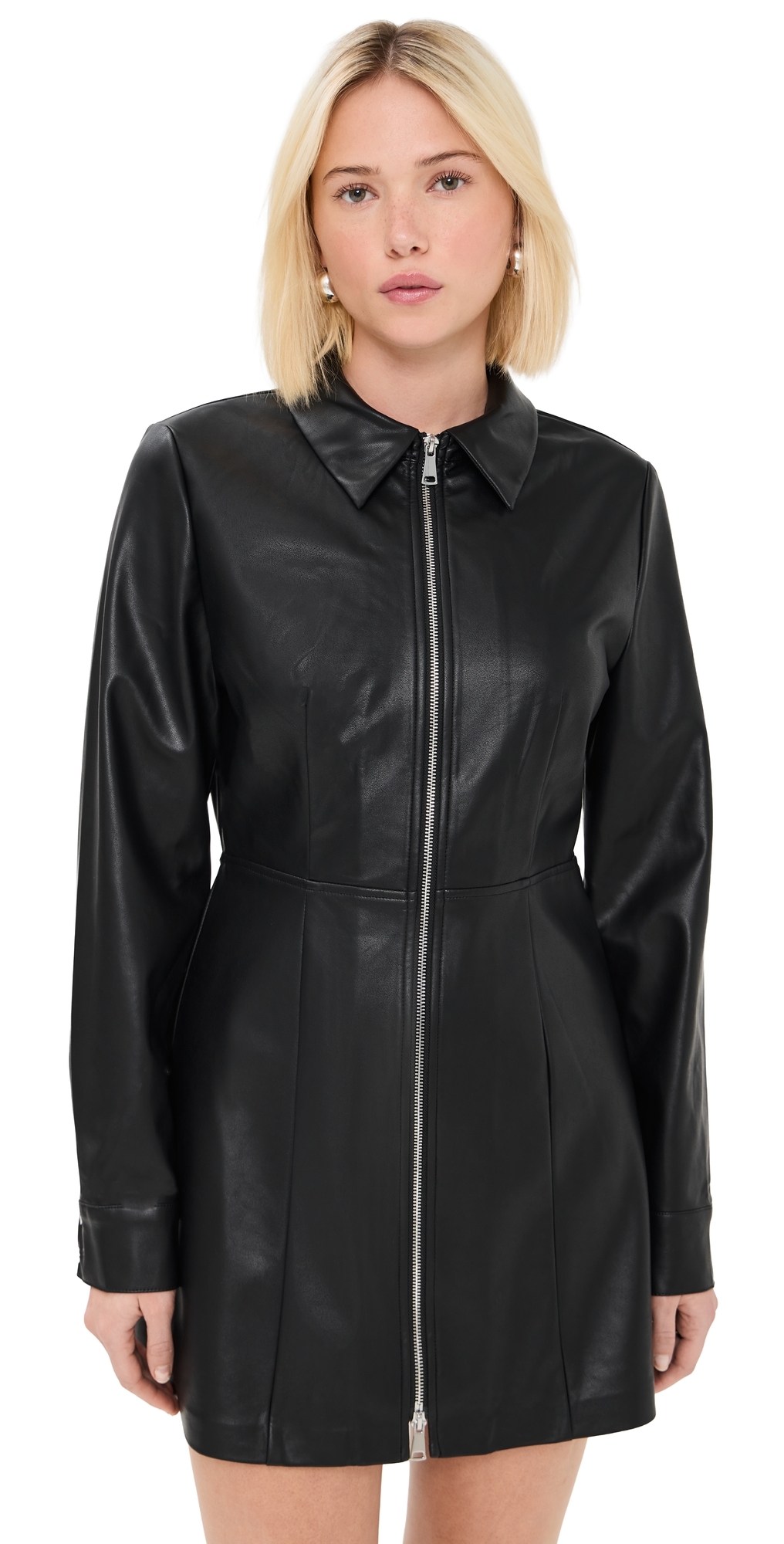 Sloane Faux Leather Dress Coffee