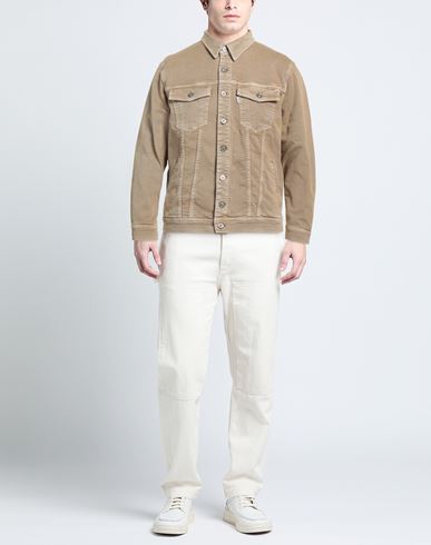 Man Denim outerwear Sand Size L Cotton, Elastane