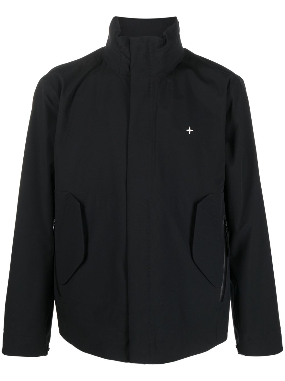 High-neck zip-up jacket - Black