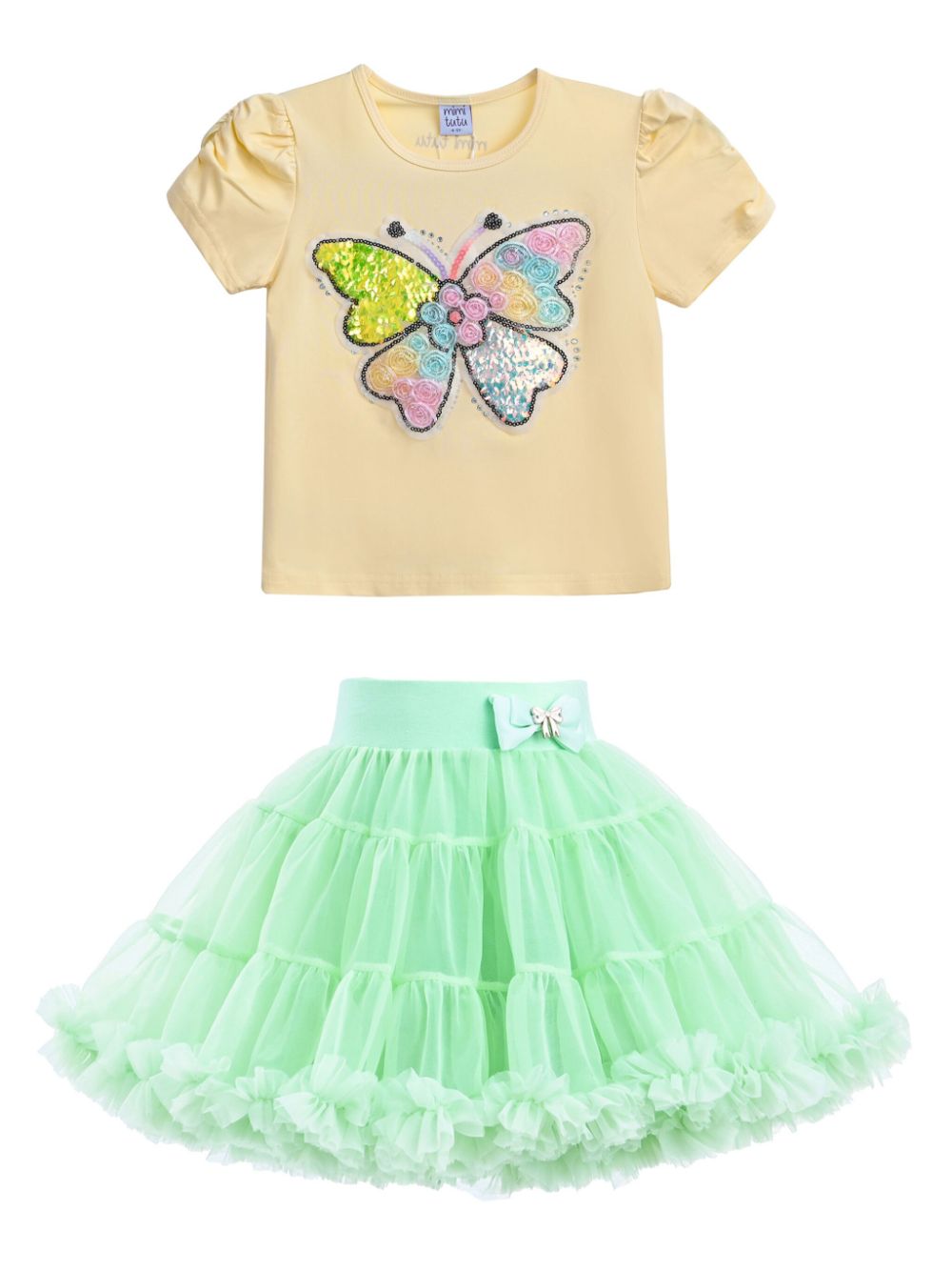 Abbey Butterfly skirt set - Yellow