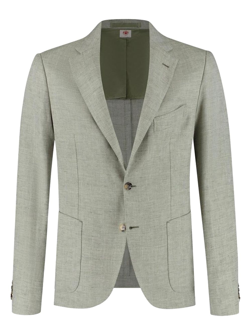 Luigi Borrelli herringbone blazer - Green
