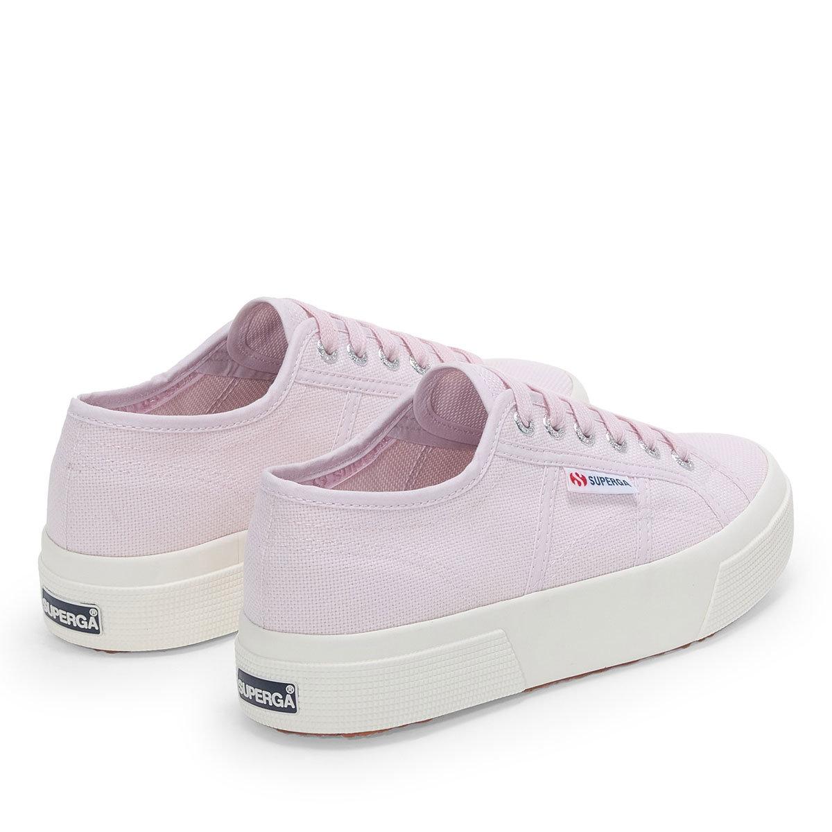 Superga Womens/Ladies 2740 Lace Up Platforms Violet/Avorio