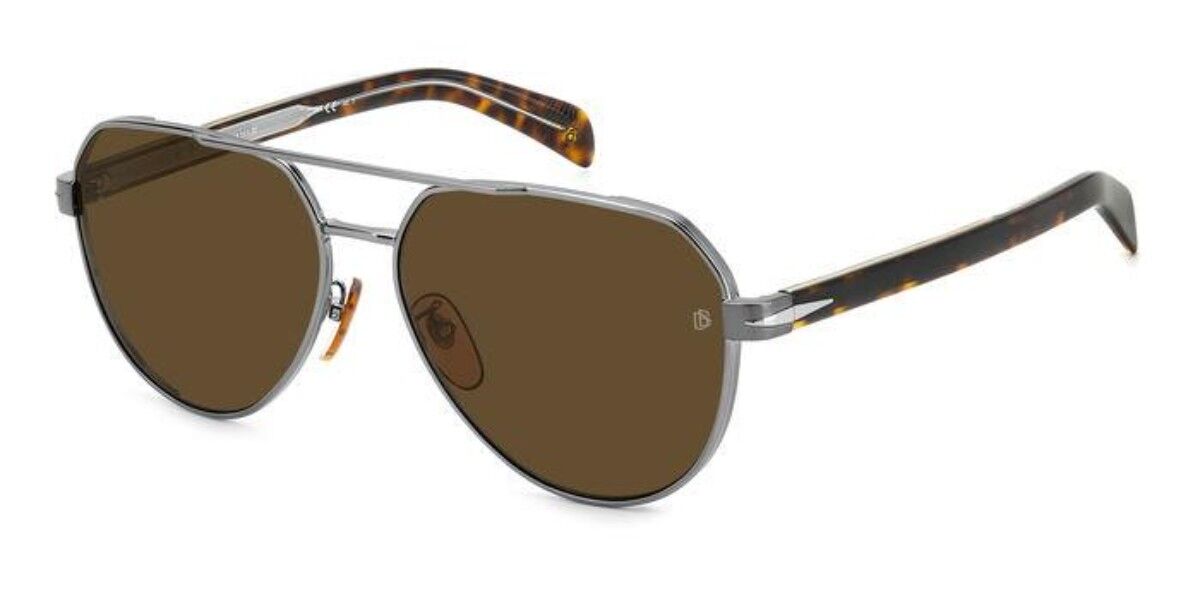 David Beckham DB 1121/G/S Vestibilità Orientale EKP/70 Occhiali da Sole Argentati per Uomo