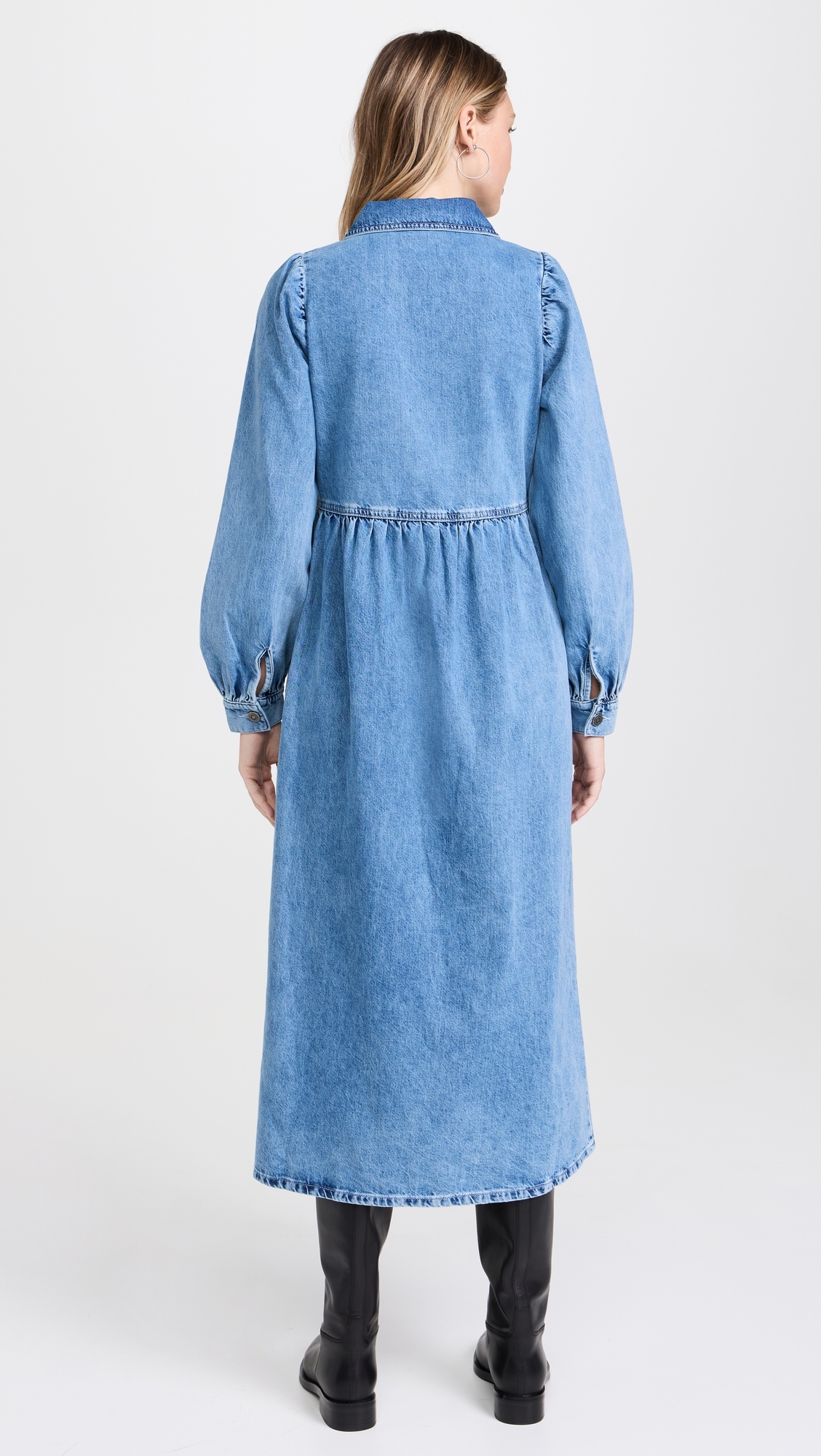 Gabriella Denim Midi Dress Light Wash