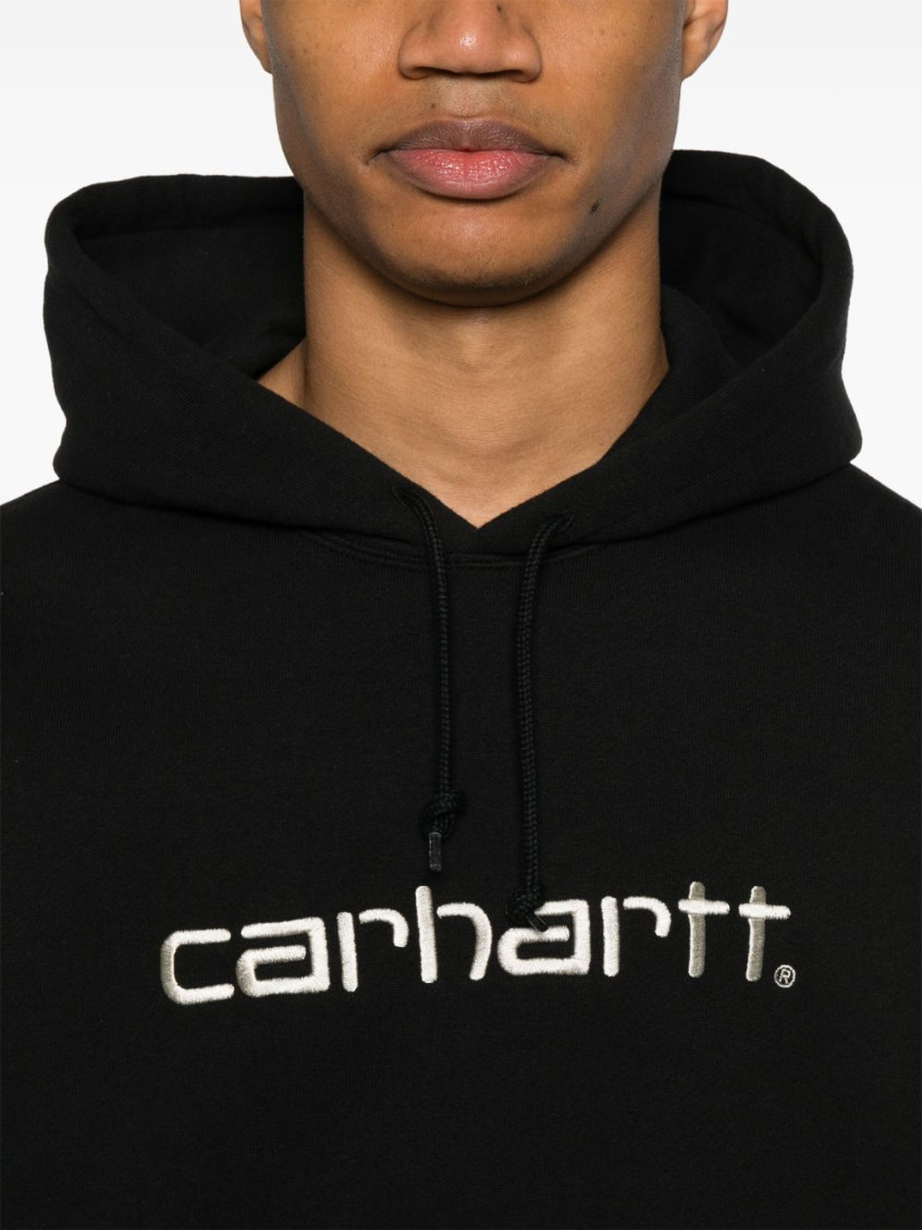 Black Cotton Hoodie