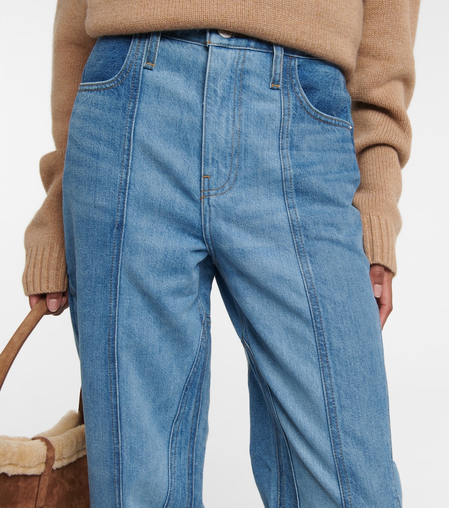 Warped Stripe Barrel wide-leg jeans